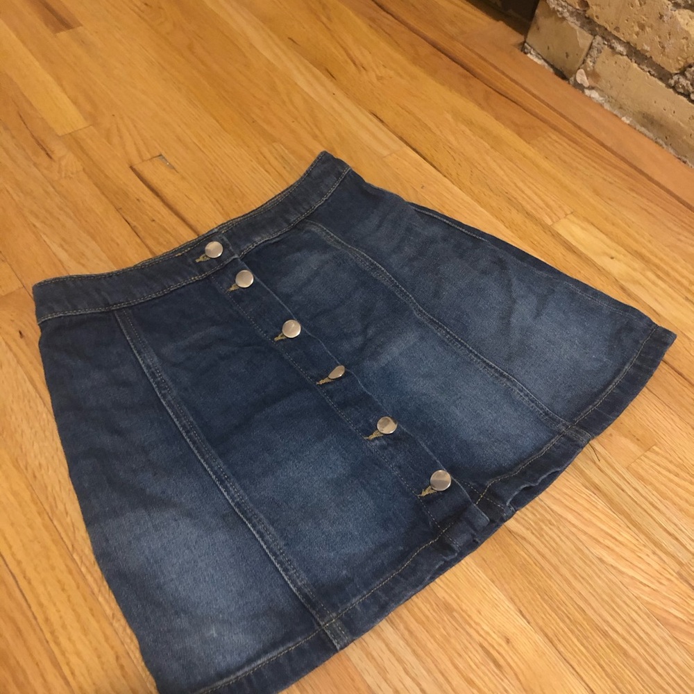 Button up jean skirt
